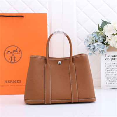 Hermes Garden Party 30/36CM Calfskin Leather Gold