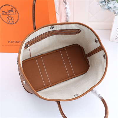 Hermes Garden Party 30/36CM Calfskin Leather Gold