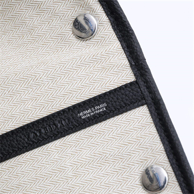 Hermes Garden Party 30/36CM Calfskin Leather Black