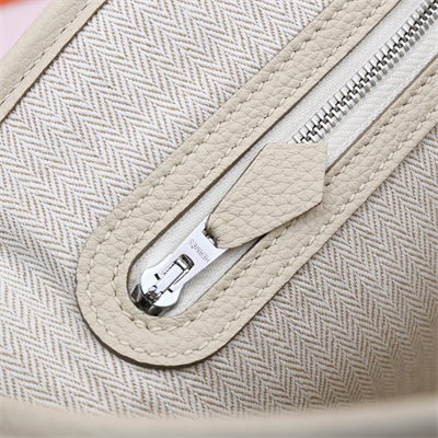 Hermes Garden Party 30/36CM Calfskin Leather Craie