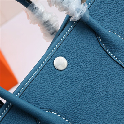 Hermes Garden Party 30/36CM Calfskin Leather Bley Jean