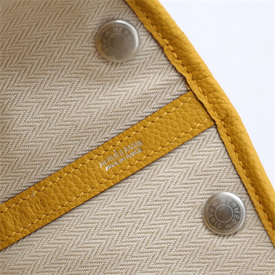 Hermes Garden Party 30/36CM Calfskin Leather Jaune Amber