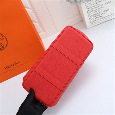 Hermes Garden Party 30/36CM Calfskin Leather Red
