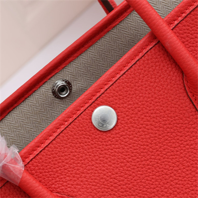 Hermes Garden Party 30/36CM Calfskin Leather Red