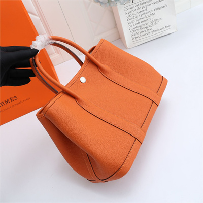 Hermes Garden Party 30/36CM Calfskin Leather Orange