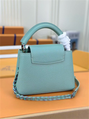 L.V Capucines Mini Bag Taurillon Leather Green M22055