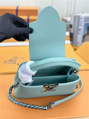 L.V Capucines Mini Bag Taurillon Leather Green M22055