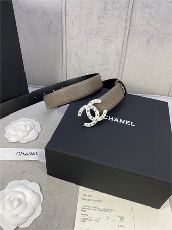 Chanel Belts In Calfskin 30MM Gold/Silver Hardware Etoupe