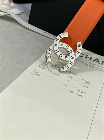 Chanel Belts In Calfskin 30MM Gold/Silver Hardware Orange