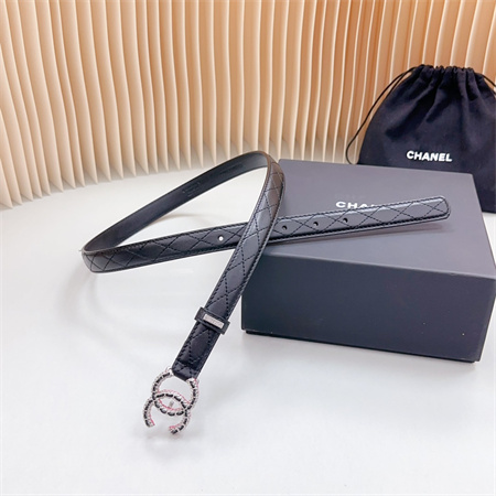 Chanel Belts In Lambskin 20MM In Black