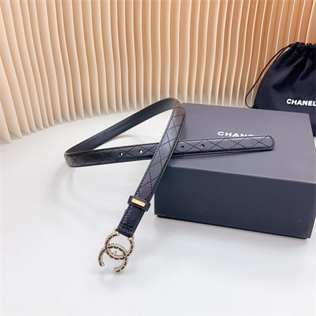 Chanel Belts In Lambskin 20MM In Black