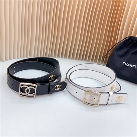Chanel Belts In Calfskinn 30MM In Black/White