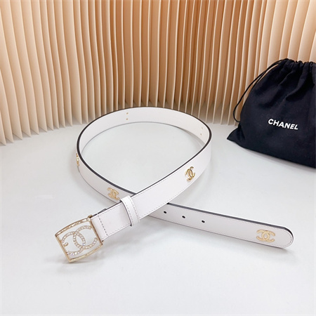 Chanel Belts In Calfskinn 30MM In Black/White