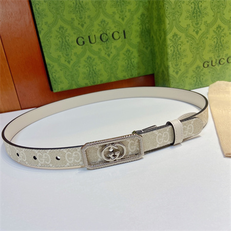 Gucci Belts In Calfskin/GG Canvas 20MM  Color Options