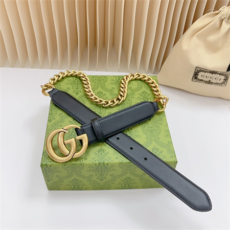 Gucci Chain Belts In Black Calfskin 30MM Options