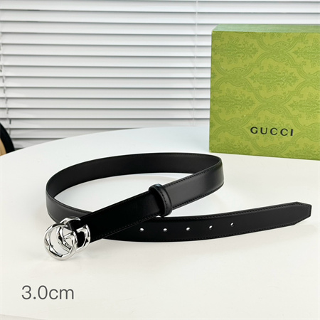 Gucci  Belts In Black Calfskin 30MM Options