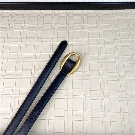 YSL Belts In Leather 15MM Gold Hardware Black