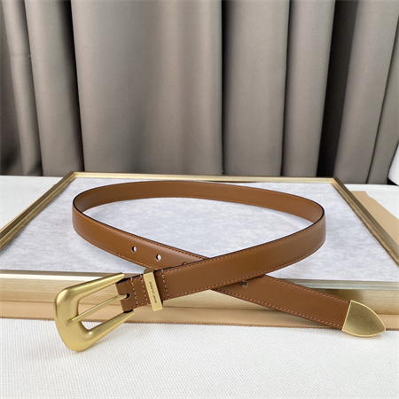 YSL Belts In Leather 25MM Gold Hardware Brown