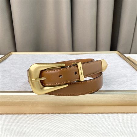YSL Belts In Leather 25MM Gold Hardware Brown