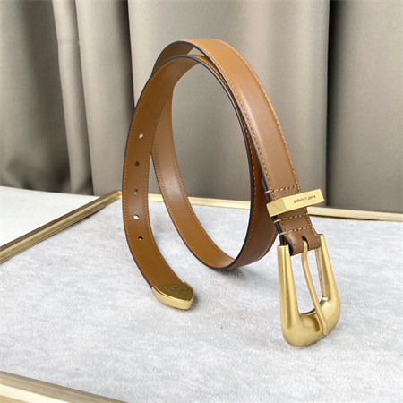 YSL Belts In Leather 25MM Gold Hardware Brown