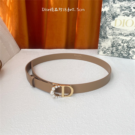 Dior Belts In Patent Calfskin /Smooth Calfskin  25MM Pearl Gold Hardware Color Options