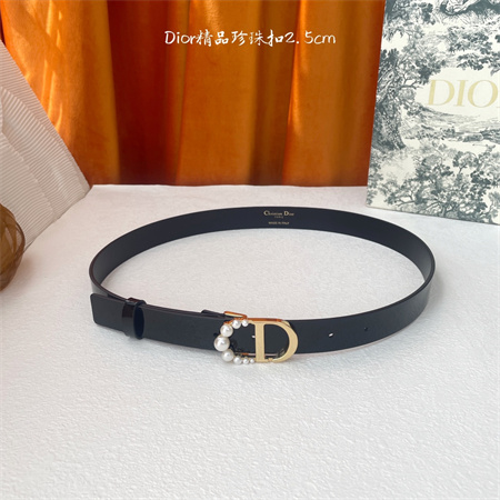 Dior Belts In Patent Calfskin /Smooth Calfskin  25MM Pearl Gold Hardware Color Options