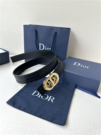 Dior Belts In CD Embossed Calfskin 35MM Black Color Options