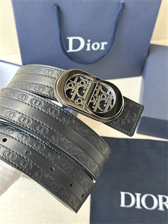Dior Belts In CD Embossed Calfskin 35MM Black Color Options
