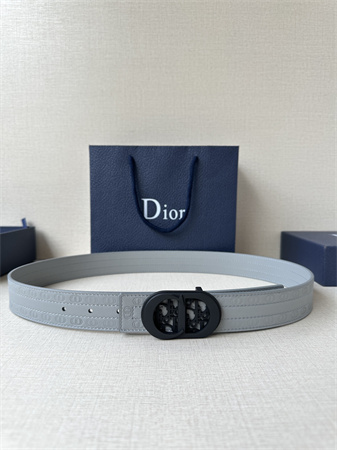 Dior Belts In CD Embossed Calfskin 35MM Grey Color Options