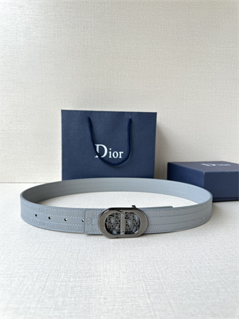 Dior Belts In CD Embossed Calfskin 35MM Grey Color Options