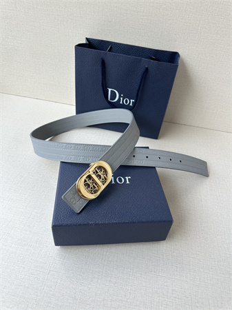 Dior Belts In CD Embossed Calfskin 35MM Grey Color Options