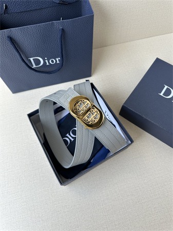 Dior Belts In CD Embossed Calfskin 35MM Grey Color Options