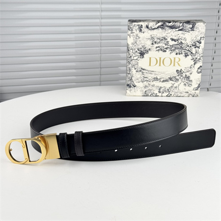 Dior Belts In Black Calfskin 35MM Gold Hardware