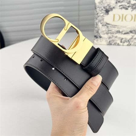 Dior Belts In Black Calfskin 35MM Gold Hardware