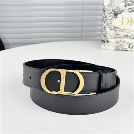 Dior Belts In Black Calfskin 35MM Gold Hardware