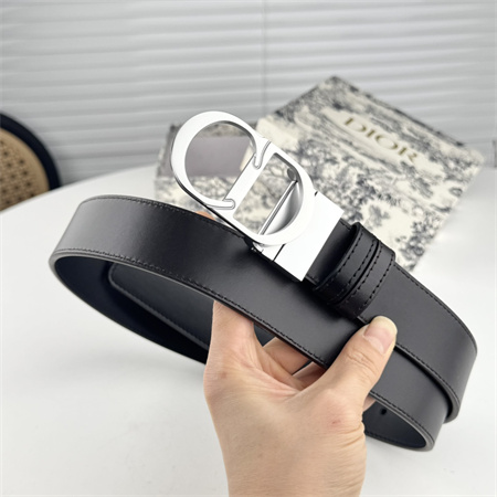 Dior Belts In Black Calfskin 35MM Silver Hardware