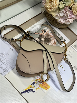 CD Saddle Bag Smooth Calfskin Beige/Sand