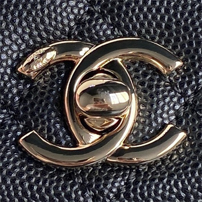 Chanel Clutch with Chain Grained Calfskin & Gold-Tone Metal Black AP4244