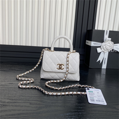 Chanel Clutch with Chain Grained Calfskin & Gold-Tone Metal White AP4244