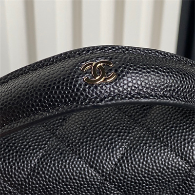 Chanel Clutch with Chain Grained Calfskin & Gold-Tone Metal Black AP4406