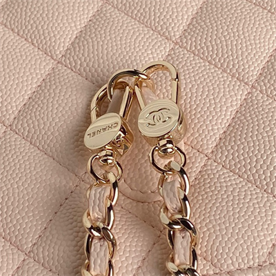 Chanel Clutch with Chain Grained Calfskin & Gold-Tone Metal Pink AP4406