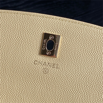Chanel Clutch with Chain Grained Calfskin & Gold-Tone Metal Beige AP4406