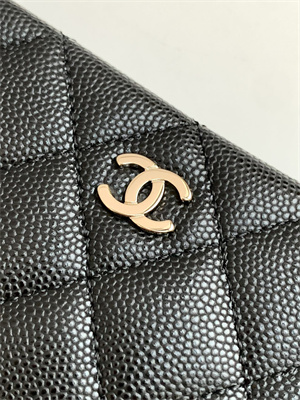Chanel Clutch with Chain Grained Calfskin & Gold-Tone Metal Black AP4423