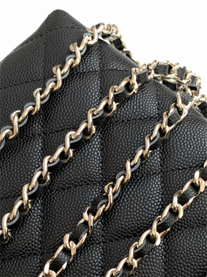 Chanel Clutch with Chain Grained Calfskin & Gold-Tone Metal Black AP4423