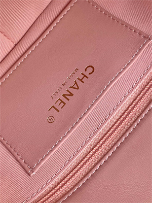 Cha.nel Small Flap Bag Lambskin & Gold-Tone Metal Pink AS5174