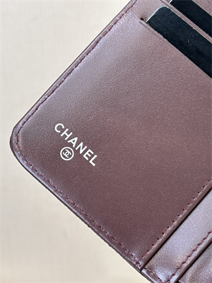 Chanel Snap Wallet Grained Calfskin Silver Tone Metal Black A48667