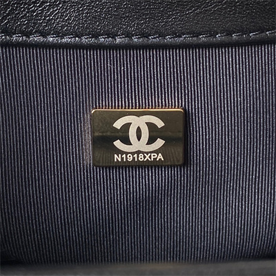 Chanel Small Messenger Bag Lambskin Gold Tone Metal Black AS4609