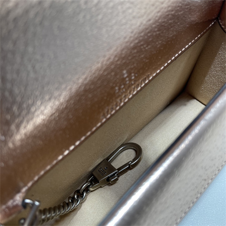 Gu.cci Dionysus Super Mini Bag Rose Gold Leather 476432