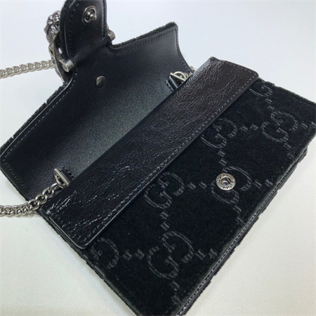 Gu.cci Dionysus Super Mini Bag Black Velvet & Leather 476432