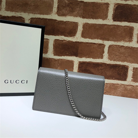 Gu.cci Dionysus Super Mini Bag Grey Leather 476432